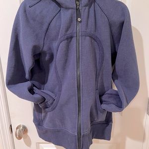 Gently worn lululemon scuba full zip sweatshirt in blue size 12